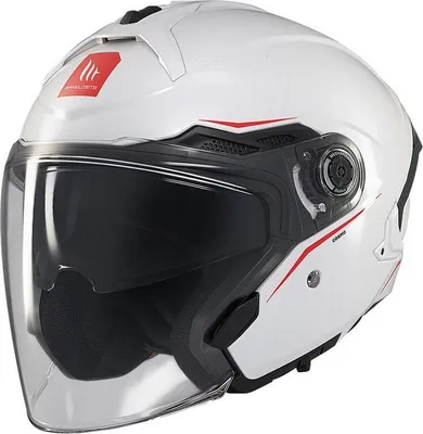 Produktbild von MT HELMETS COSMO SV SOLID A0 Glänzendes Weiß Jet-Helm größe M