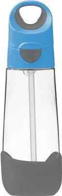 Zdjęcie produktu dla Butelka do picia B.box ze słomką 600 ml - niebieska/szara