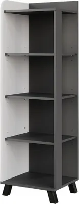 Produktbild von Badregal Vicco Karen Anthrazit/Weiß 40 x 128 cm mit 4 Fächern, Model 54653
