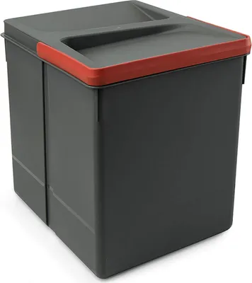Obrázok produktu pre Odpadkový kôš s priehradkami na recykláciu a objemom 15 l - antracitovo sivý