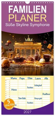 Produktbild von Familienplaner 2027 - Süße Skyline Symphonie mit 5 Spalten (Wandkalender, 21 x 45 cm) CALVENDO