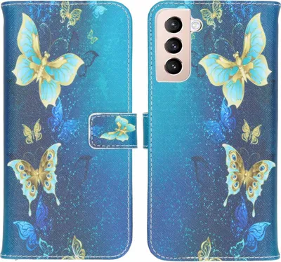 Produktbild von imoshion Design TPU Klapphülle Samsung Galaxy S21 Plus - Blue Butterfly
