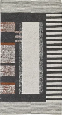 Produktbild von BELIANI Teppich Bunt Baumwolle rechteckig 80 x 150 cm abstraktes Muster handgewebt Skandinavisch gefärbt Kurzhaar Kurzflor Bettvorleger Läufer