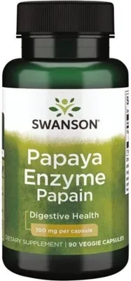 Productafbeelding van Swanson Voedingssupplementen, Papaja-enzymen, Papaine, 100 mg, BI7038