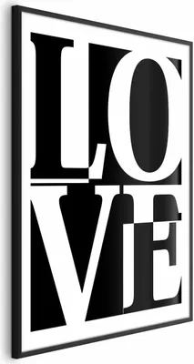 Produktbild von Posterpapier Poster - Black-and-White Love 29.7x42 cm Text m-A-0861-ao-a