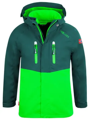 Produktbild von Kids Bryggen 3in1 Jacket Gr.176 in dark green/bright green