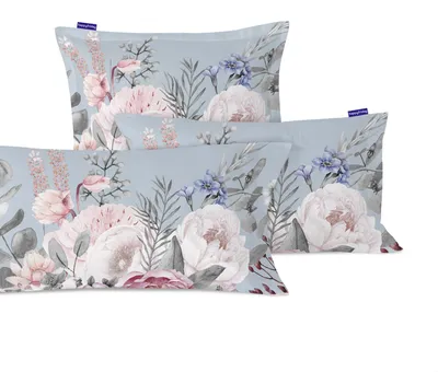 Produktbild von Soft bouquet Kissenbezug 50x75 cm (x2) 100% Baumwolle Hergestellt in Europa
