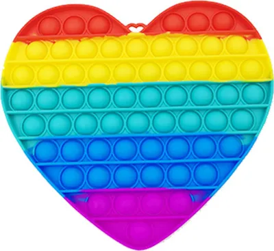 Obrázek produktu pro Prst Push Pop Hračky Barevné Grassing Pressing Thinking Cvičení Board Stress Reliever Vzdělávací Toy Heart- ve tvaru srdce