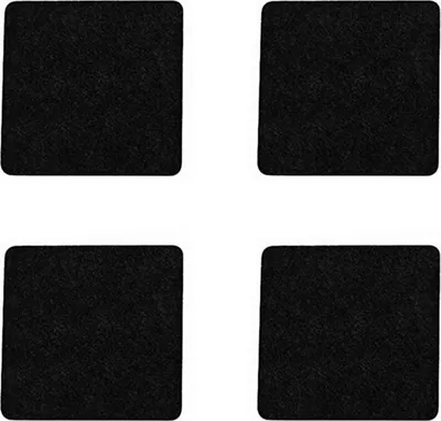 Oblique Unique 4 Filz Untersetzer Getränke Glas Untersetzer quadratisch - schwarz