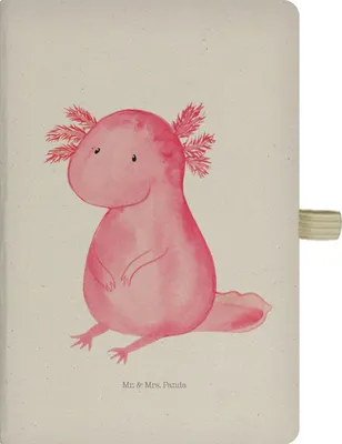 Produktbild von Mr. & Mrs. Panda notizbuch Axolotl Niedlich - Transparent - Geschenk, Lebensweisheit, Liebe, Freundin, Zufrieden, Fröhlich, Journal, Kladde, Reisetagebuch, A5, Tagebuch