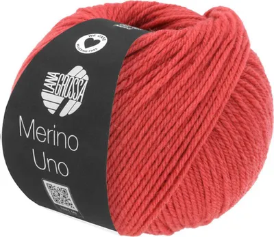 Produktbild von Lana Grossa MERINO UNO 50 g extrafeine Wolle mit Superwash-Ausrüstung 125 m Farbe 078 - Koralle