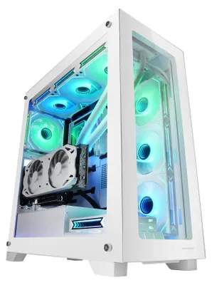 Zdjęcie produktu dla Mars Gaming MC-XP, Tower, PC, Biały, ATX, EATX, micro ATX, Mini-ITX, 16,8 cm, 41,2 cm