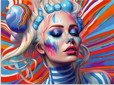 Produktbild von ARTland Wandbild Alu für Innen & Outdoor Psychedelisch blond II Größe: 40x30 cm