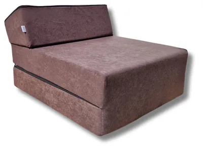 Productafbeelding van Natalia Spzoo slaapstoel 160x60x12 cm, bruin - opvouwbaar matras met hoofdsteun, afneembare hoes, voor logees, thuis en op de camping, ruimtebesparend