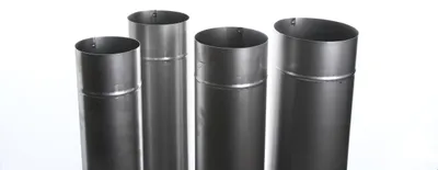 Produktbild von BirnePower Ofenrohr Ø100mm/50cm, Rauchrohr Gerades Abgasrohr Feueraluminiert Kaminrohr Kaminofen Werkstattofen Kamin, Silber
