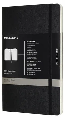 Produktbild von Professionelles Notizbuch Large A5 Softcover 96 Blatt schwarz.