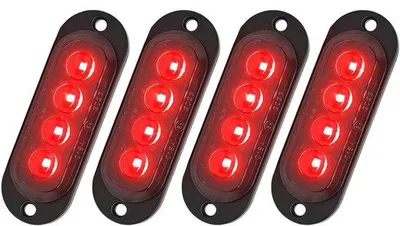 Produktbild von 4 rote LED-Seitenmarkierungsleuchten für Anhänger