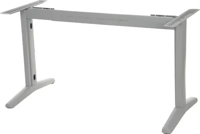 Obrázok produktu pre Kovový rám na písací stôl (STT), nastaviteľná dĺžka, nastaviteľné nohy, výška 72,5 cm, farba šedá