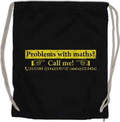 Produktbild von Urban Backwoods Problem with Maths, Turnbeutel, Farbe: Schwarz