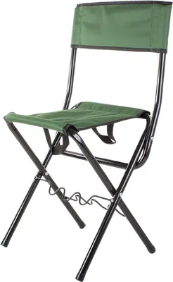 Image de Verk 01678_Z Chaise de camping pliante avec support pour canne à pêche, vert