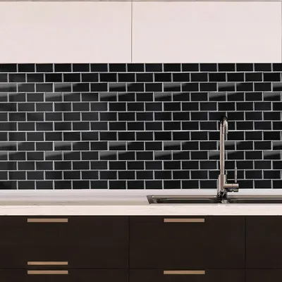 Immagine prodotto di Adesivi per piastrelle Eikuavons, 30,5x30,5 cm, set da 10, pellicola adesiva decorativa, piastrelle autoadesive nere per cucina, bagno, soggiorno e altre stanze