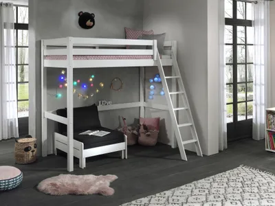 Image de Vipack lit surélevé avec surface de couchage 90 x 200 cm y compris fauteuil-lit
