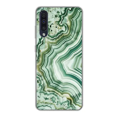 Produktbild von MuchoWow® Handyhülle Schutzhülle Hülle für Samsung Galaxy A30s Natursteine - Grün - Gesteine und Mineralien Silikon Softcase Handy Hülle - Karteninhaber