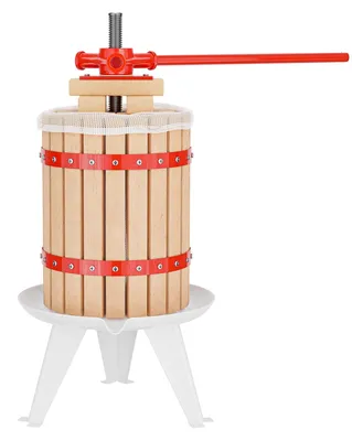 Productafbeelding van Fruitpers appelpers wijnpers - 6 liter - Beukenhout - Met persdoek - Mand 190 x 270 mm
