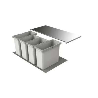 Imagen del producto de Naber Cox® Box 2T 900-4. Contenedor de residuos, color gris claro. - Cubo de basura