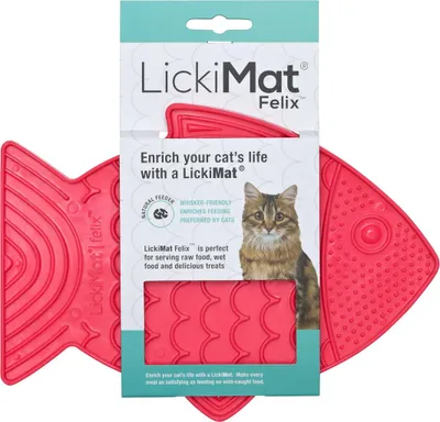 Zdjęcie produktu dla LickiMat Felix - Mata do lizania z naturalnej gumy dla kotów - różowa