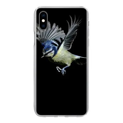 Produktbild von MuchoWow® Handyhülle Schutzhülle Hülle für iPhone Xs Vogel - Federn - Porträt Silikon Softcase Handy Hülle - Handytasche