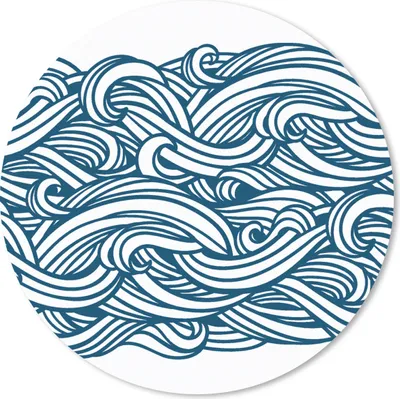 Produktbild von MuchoWow® Mauspad Mousepad Muster - Wellen - Meer 40x40 cm - Mousepads - Maus Mat - Pad - Mausunterlage - Schreibtisch Accessoires