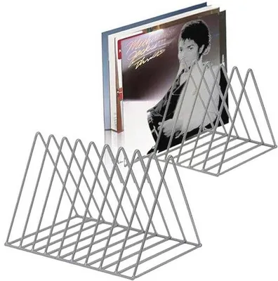 Productafbeelding van Ruimtebesparend Platenvinyl Opbergrek - Vinyl Platenhouder voor 60 Albums