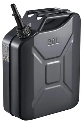 Obrázok produktu pre Kovová kanistra na palivo VEVOR 20 l, kanistra na benzín s výtokom a pohodlnou rukoväťou, prietok 6 l/min, odolná proti vytečeniu a korózii, ideálna pre autá, motocykle, ATV a UTV, čierna