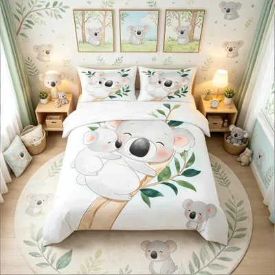Immagine prodotto di Copertura per piumino a tema koala, ideale per bambini