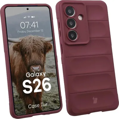 Produktbild von Robuste Handyhülle für Galaxy S26, Bizon Case Tur, Burgunderrot