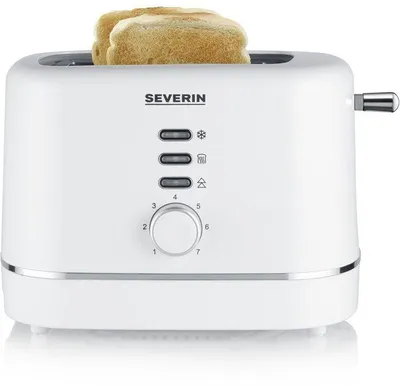 Immagine prodotto di Tostapane automatico compatto - SEVERIN - KA4324 - 850 W - 2 fessure per fino a 2 fette - regolazione del grado di doratura - Bianco