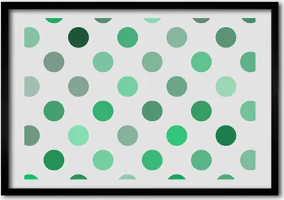 Produktbild von Bild - Bilderrahmen - 100 cm x 70 cm - MDF - Rahmen - Foto - Wandkunst grüne Punkte