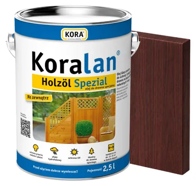 Zdjęcie produktu dla Matowy olej na zewnątrz ochronny do drewna na zewnątrz 2,5 L Palisander