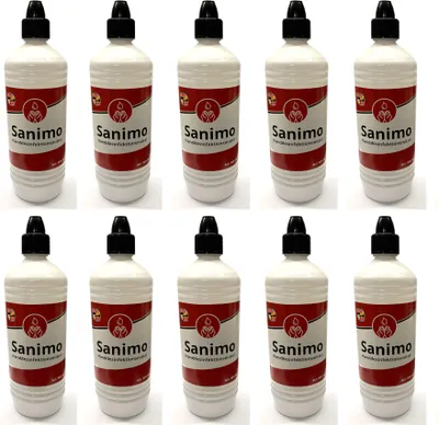 Zdjęcie produktu dla 10x 1000ml Sanimo środek do dezynfekcji rąk - gotowy do użycia - zgodnie z WHO butelka uzupełniająca na receptę środka do dezynfekcji rąk