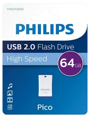 Produktbild von Philips USB-Stick 64 GB USB 2.0 Pico Edition Leserate bis 25 MB/s
