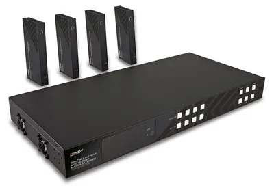 Obrázek produktu pro Lindy 38345, 3840 x 2160 px, AV vysílač a přijímač, 150 m, Kabel, Černá, HDCP