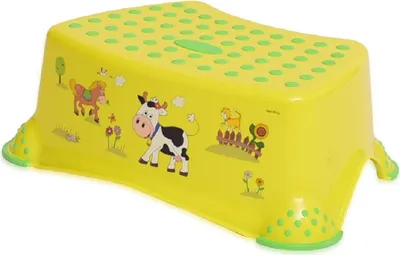 Produktbild von Lorelli einstufiger Kinder Badhocker Farm, Gummi-Noppen, Tritthocker rutschfest