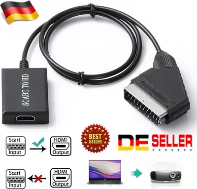 Produktbild von SCART to HDMI Converter SCART to HDMI Adapter Video Audio Converter HD 1080P