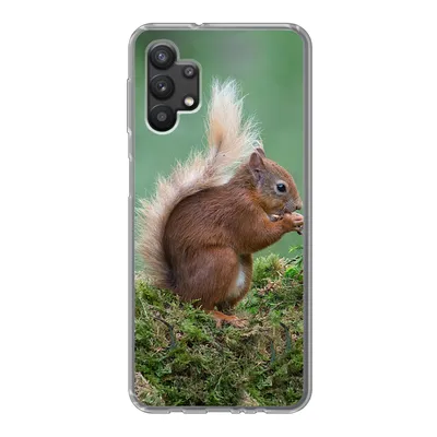 Produktbild von MuchoWow® Handyhülle Schutzhülle Hülle für Samsung Galaxy A32 5G Waldtier - Eichhörnchen - Moos Silikon Softcase Handy Hülle - Softcase