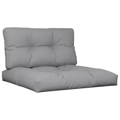Image de Coussins de palette lot de 2 gris tissu