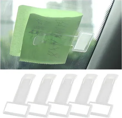 Obrázok produktu pre Plastový držiak na lístky do auta, priehľadný, sada 5 ks