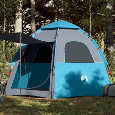 Produktbild von "2026 Promotion" Campingzelt 4 Personen, Familienzelt UV-Schutz, Blau Quick Release - Campingzelte CC23132