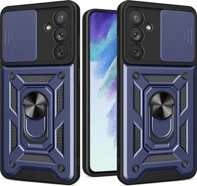Image de Housse Hybrid Armor Camshield pour Samsung Galaxy S23+ Housse blindée avec protection de l'appareil photo Bleu
