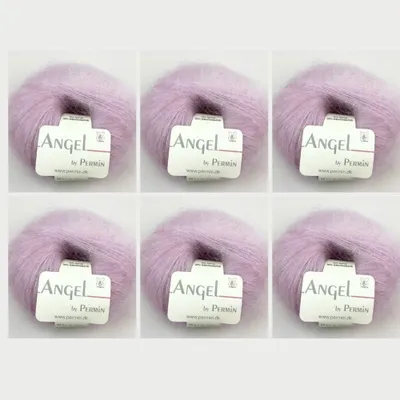 Produktbild von 6x Angel by Permin – s Kid-Mohair-Garn mit Seide (70/30) (104 Lavendel)